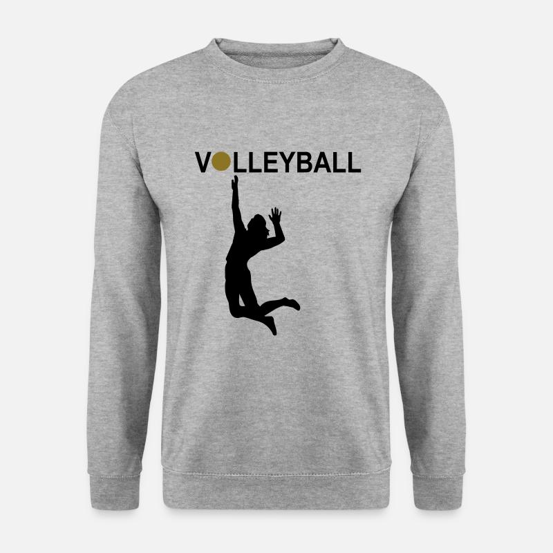 Volleyball - Unisex Pullover - Weißgrau meliert