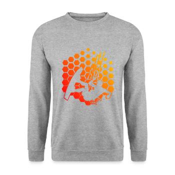 Kitesurfing Kitesurfing Kitesurf Kitesurfer - Unisex Sweatshirt - salt & pepper - Front - Alina (178cm) & Michal (187cm)