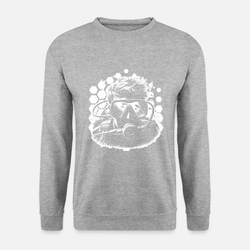Free Dive Diving Scuba Diver - Unisex Sweatshirt - salt & pepper