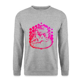 Diver Free Dive Diving Scuba Diver Scuba Dive - Unisex Sweatshirt - salt & pepper - Front - Alina (178cm) & Michal (187cm)