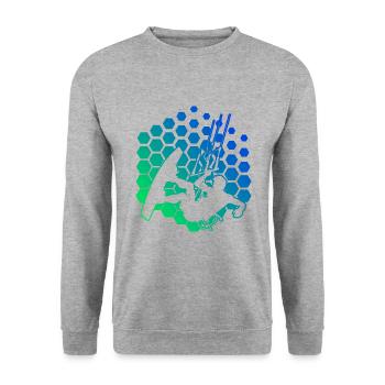 Kitesurf Kitesurf Kitesurfer Kitesurf Femme - Sweat-shirt Unisexe - gris chiné - Devant - Alina (178cm) & Michal (187cm)