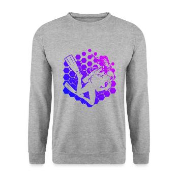 Plongeuse Femmes Plongeuse Plongeuse Plongée Libre - Sweat-shirt Unisexe - gris chiné - Devant - Alina (178cm) & Michal (187cm)