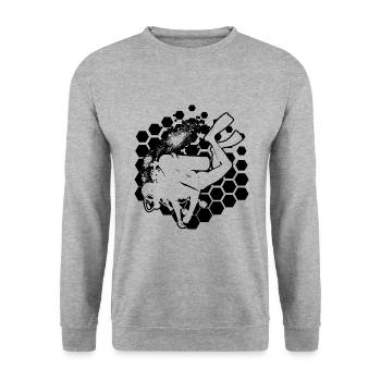 Diver Diver Scuba Diving Diving Free Dive - Unisex Sweatshirt - salt & pepper - Front - Alina (178cm) & Michal (187cm)