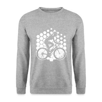 Cyclistes Vélo Homme Vélo Cyclisme - Sweat-shirt Unisexe - gris chiné - Devant - Alina (178cm) & Michal (187cm)