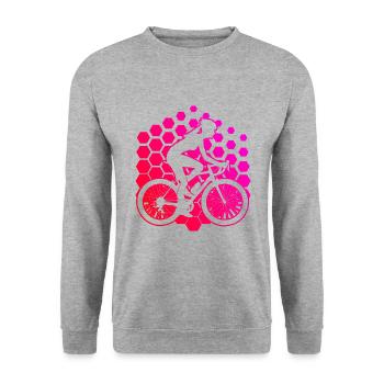 Bicycle Cycling Mtb Cycling Bike - Unisex Sweatshirt - salt & pepper - Front - Alina (178cm) & Michal (187cm)