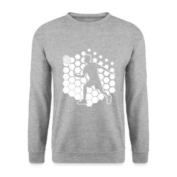 Badminton Femmes Squash Badminton Hommes Badmintons - Sweat-shirt Unisexe - gris chiné - Devant - Alina (178cm) & Michal (187cm)