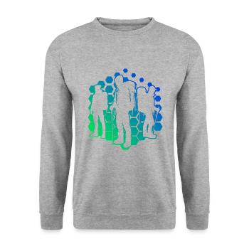 Bloc Grimpeur Hommes Escalade de bloc - Sweat-shirt Unisexe - gris chiné - Devant - Alina (178cm) & Michal (187cm)