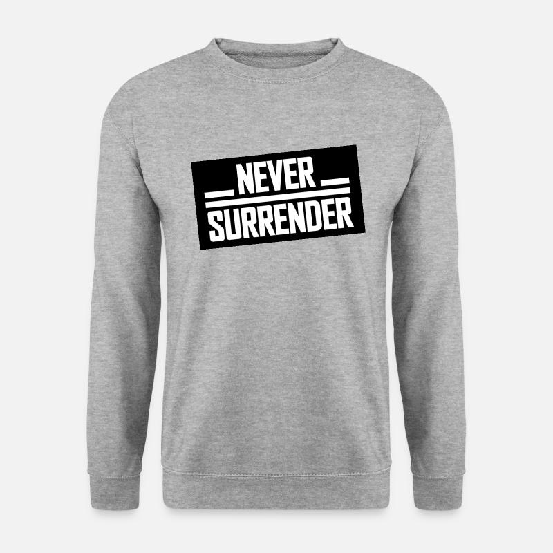 Never Surrender - Unisex Pullover - Weißgrau meliert