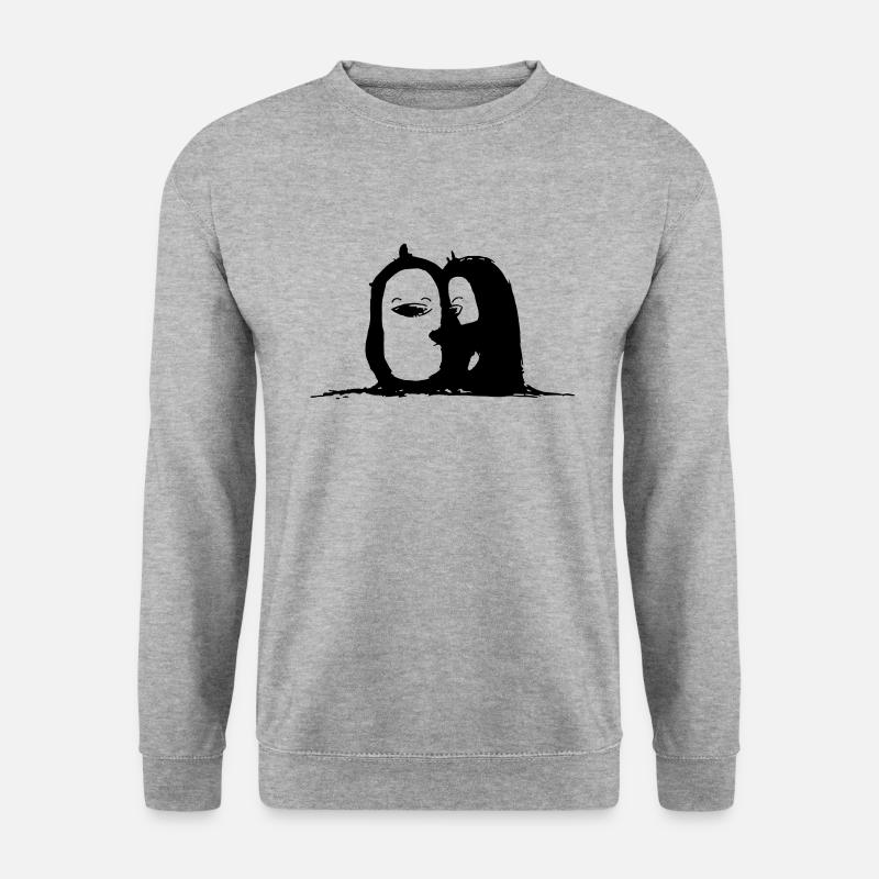 Penguin cuddle time - Unisex Sweatshirt - salt & pepper