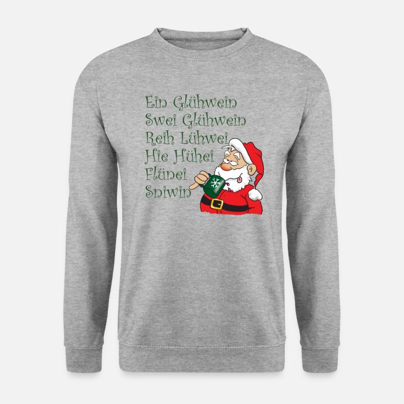 Gluehwein - Unisex Pullover - Weißgrau meliert