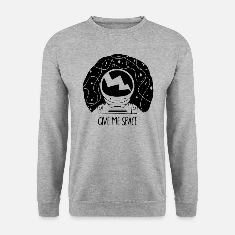 Give Me Space - Unisex Pullover - Weißgrau meliert