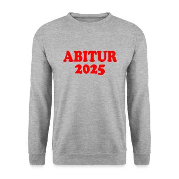 Abitur 2025 - Sweat-shirt Unisexe - gris chiné - Devant - Alina (178cm) & Michal (187cm)