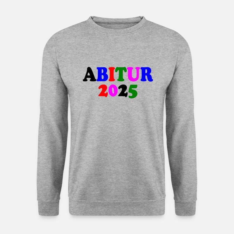 Abitur 2025 - Unisex Pullover - Weißgrau meliert