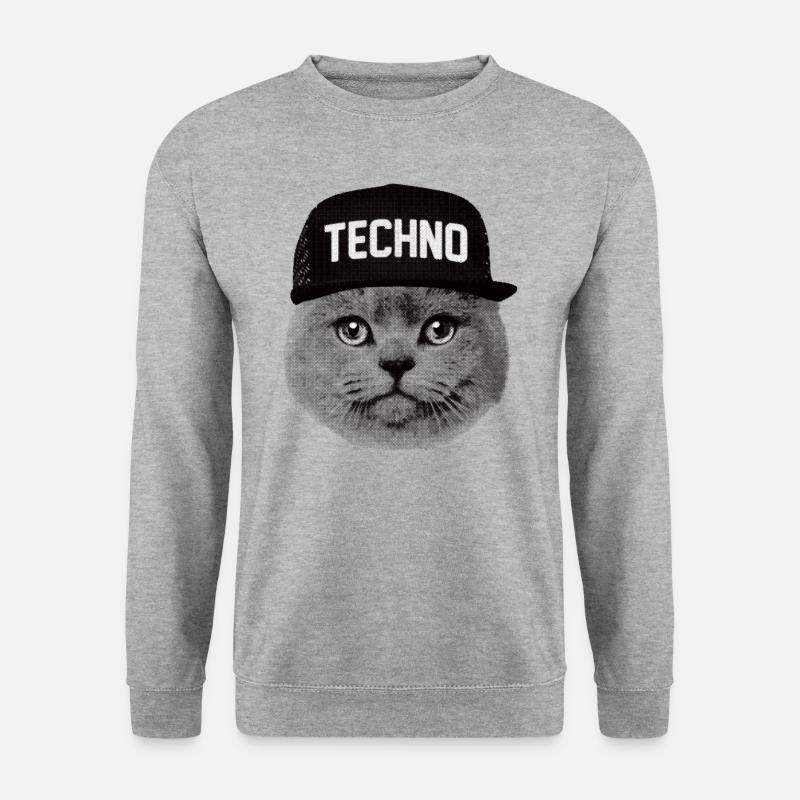 Techno cat - Unisex Sweatshirt - salt & pepper