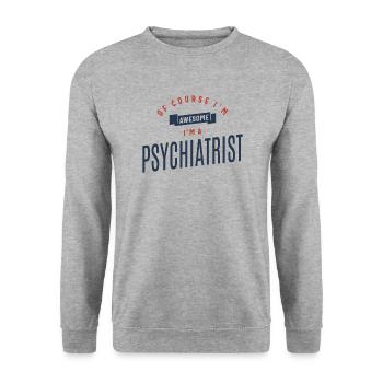 Profession de psychiatre - Sweat-shirt Unisexe - gris chiné - Devant - Alina (178cm) & Michal (187cm)