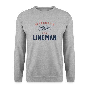 Métier de monteur de lignes - Sweat-shirt Unisexe - gris chiné - Devant - Alina (178cm) & Michal (187cm)