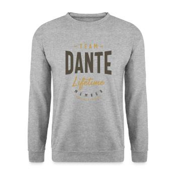 Team Dante Lifetime Member - Unisex Sweatshirt - salt & pepper - Front - Alina (178cm) & Michal (187cm)