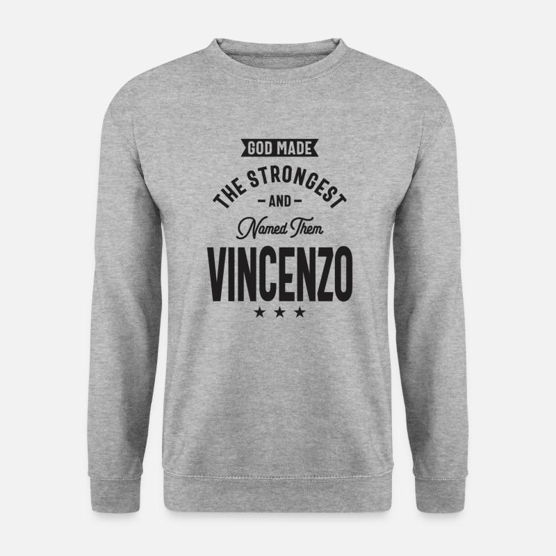 Vincenzo Personalized Name - Unisex Sweatshirt - salt & pepper