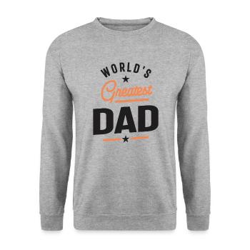 World's Greatest Dad - Father and Grandpa - Unisex Sweatshirt - salt & pepper - Front - Alina (178cm) & Michal (187cm)