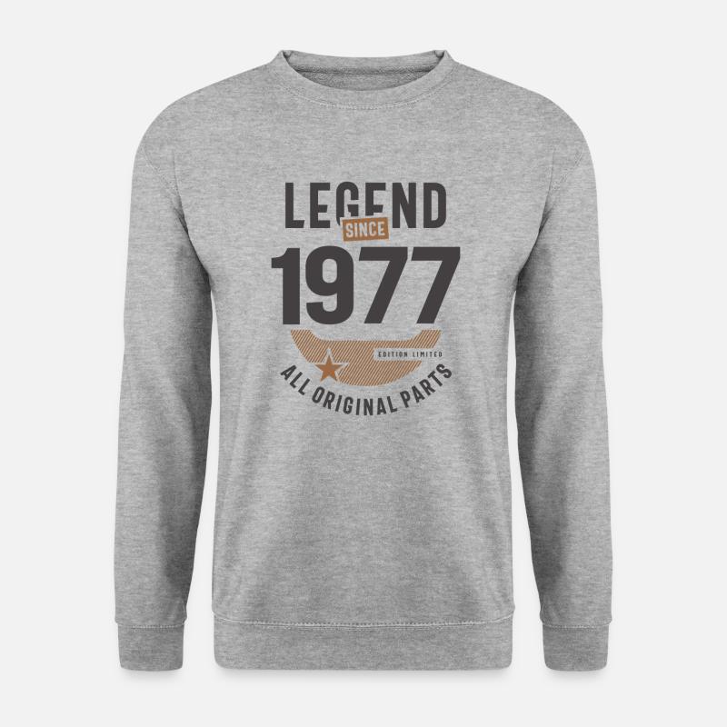 Legend Since 1977 46 birthday - Unisex Sweatshirt - salt & pepper