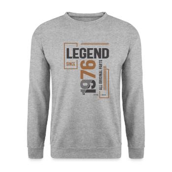 Legend Since 1976 47 birthday - Unisex Sweatshirt - salt & pepper - Front - Alina (178cm) & Michal (187cm)