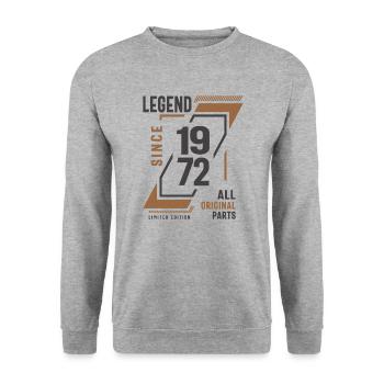 Legend Since 1972 51 birthday - Unisex Sweatshirt - salt & pepper - Front - Alina (178cm) & Michal (187cm)