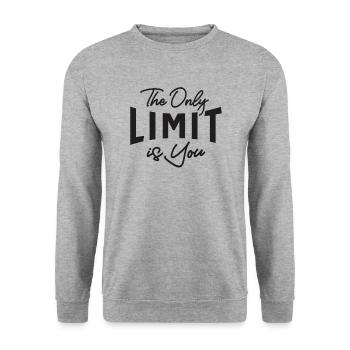 The Only Limit Is You - Motivational Quote - Unisex Sweatshirt - salt & pepper - Front - Alina (178cm) & Michal (187cm)