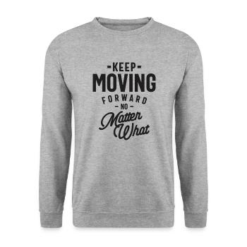 Forward Bound - Stay Motivated - Motivational - Unisex Sweatshirt - salt & pepper - Front - Alina (178cm) & Michal (187cm)