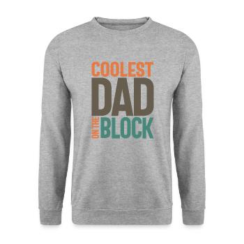 Coolest Dad on The Block - Grandpa Approved - Unisex Sweatshirt - salt & pepper - Front - Alina (178cm) & Michal (187cm)
