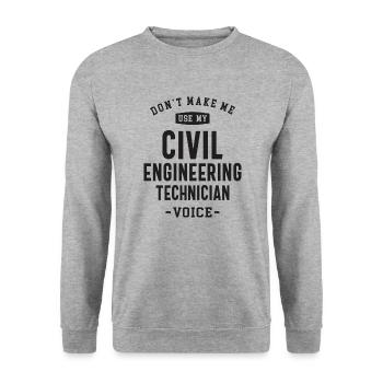 Civil Eng Tech Voice - Unisex Sweatshirt - salt & pepper - Front - Alina (178cm) & Michal (187cm)