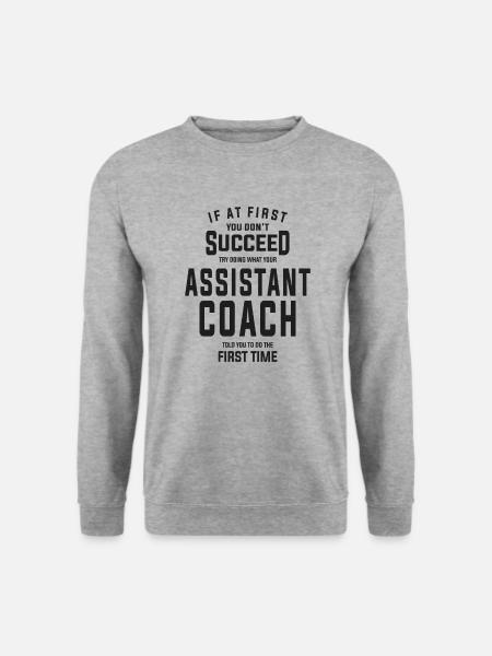 Hören Sie auf Ihren Co-Trainer - Unisex Pullover - Weißgrau meliert