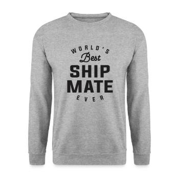 Der beste Schiffskamerad der Welt aller Zeiten - Unisex Pullover - Weißgrau meliert - Vorne - Alina (178cm) & Michal (187cm)