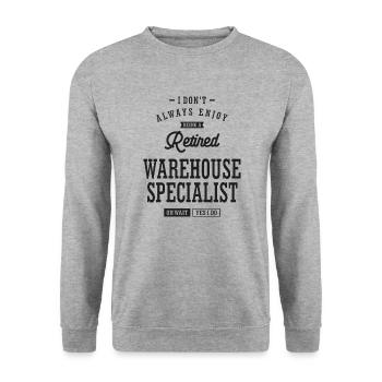 Retired Warehouse Specialist - Living the Dream - Unisex Sweatshirt - salt & pepper - Front - Alina (178cm) & Michal (187cm)