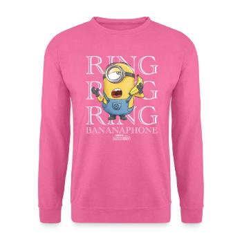 Minions Ring Ring Ring Bananaphone Rings - Unisex Sweatshirt - pink - Front