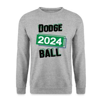 Dodgeball Spieler Team Turnier Mannschaft in 2024 - Unisex Pullover - Weißgrau meliert - Vorne - Alina (178cm) & Michal (187cm)
