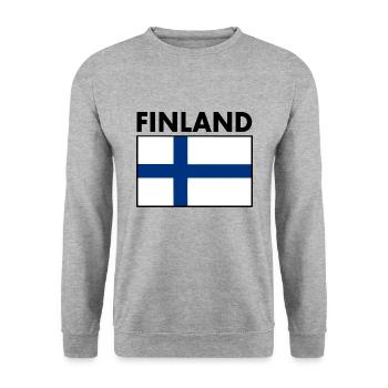 Finland - Unisex Sweatshirt - salt & pepper - Front - Alina (178cm) & Michal (187cm)