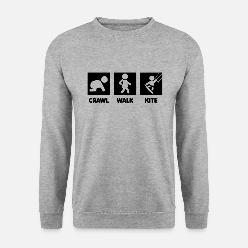 Kiteboarding Baby - Unisex Pullover - Weißgrau meliert