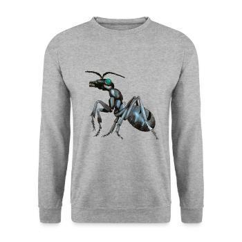 Die Drei ??? und der Ameisenmensch - Unisex Pullover - Weißgrau meliert - Vorne - Alina (178cm) & Michal (187cm)