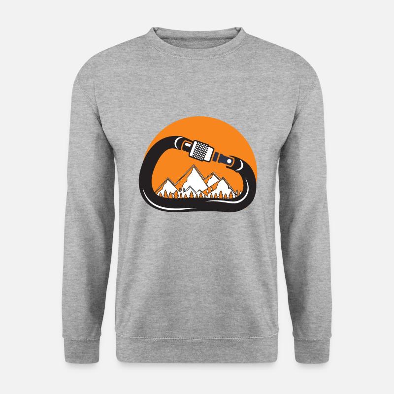 Rock Climbing - Unisex Pullover - Weißgrau meliert