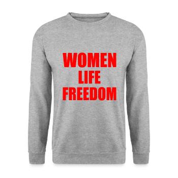 Women life freedom - Unisex Sweatshirt - salt & pepper - Front - Alina (178cm) & Michal (187cm)