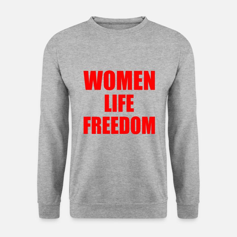 Women life freedom - Unisex Pullover - Weißgrau meliert