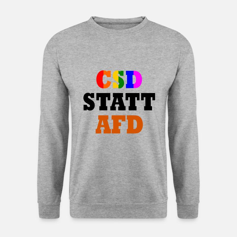 Csd statt afd - Unisex Pullover - Weißgrau meliert