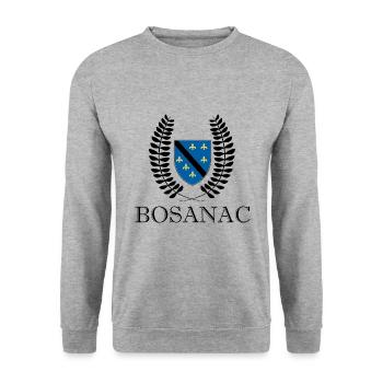 Bosnia Serbian Bosnia Boy - Unisex Sweatshirt - salt & pepper - Front - Alina (178cm) & Michal (187cm)