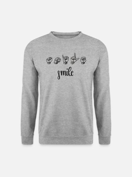 smile - DGS Streetwear - Unisex Pullover - Weißgrau meliert