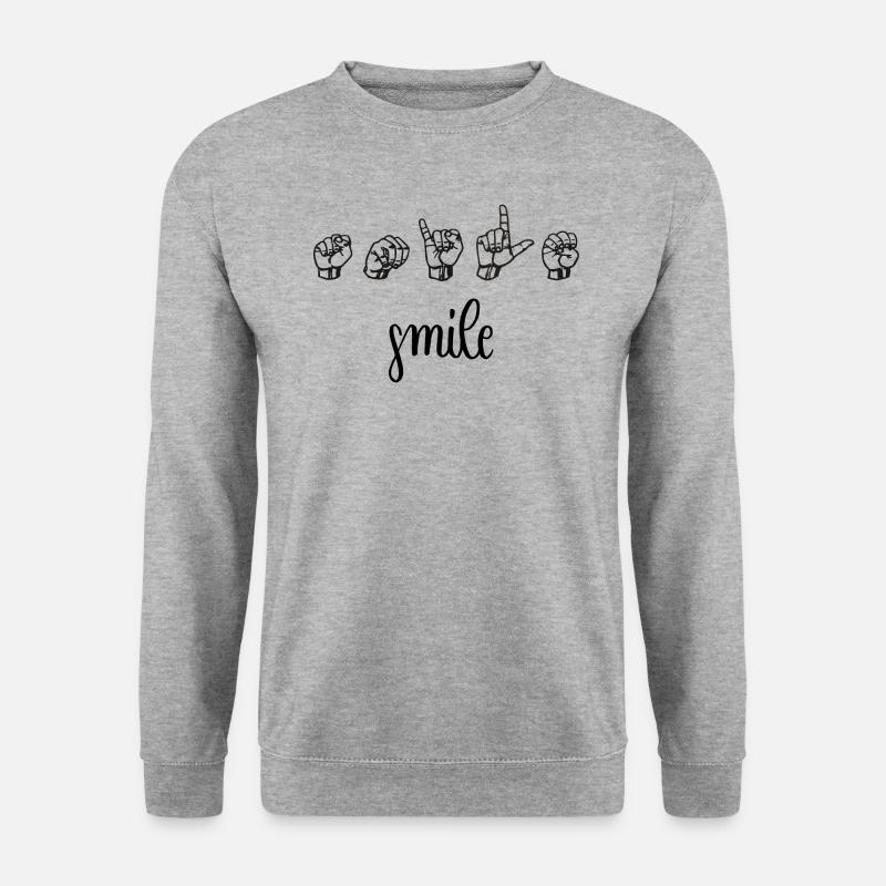 smile - DGS Streetwear - Unisex Pullover - Weißgrau meliert