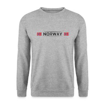 Norway Land Norwegen Skandinavien - Unisex Pullover - Weißgrau meliert - Vorne - Alina (178cm) & Michal (187cm)
