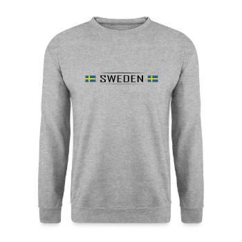 Sweden Land Schweden Skandinavien Urlaub - Unisex Pullover - Weißgrau meliert - Vorne - Alina (178cm) & Michal (187cm)