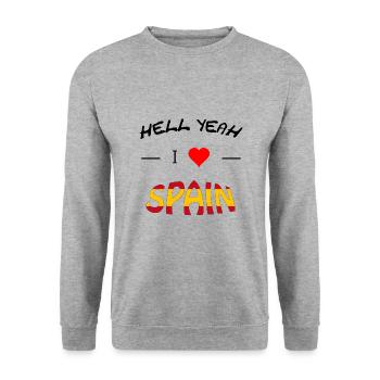 Spanien Spain - Unisex Pullover - Weißgrau meliert - Vorne - Alina (178cm) & Michal (187cm)