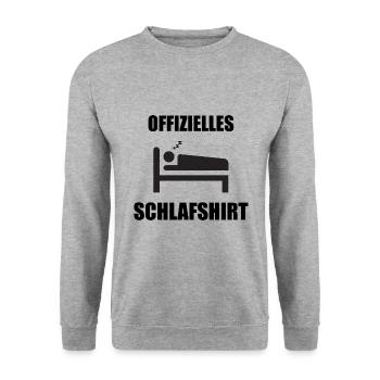 Offizielles Schlafshirt - Unisex Pullover - Weißgrau meliert - Vorne - Alina (178cm) & Michal (187cm)
