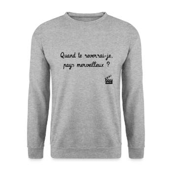 Quand te reverrai-je ? Les bronzés font du ski ! - Sweat-shirt Unisexe - gris chiné - Devant - Alina (178cm) & Michal (187cm)